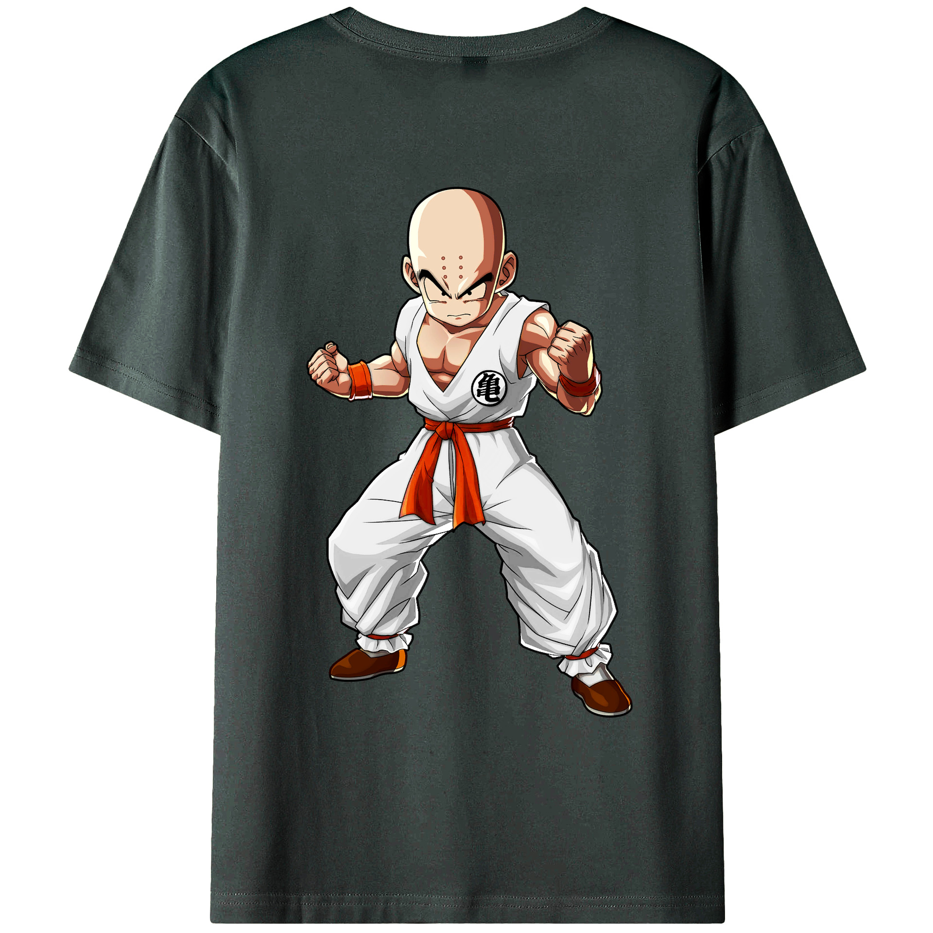 （画像用） ドラゴンボール クリリン DRAGON BALL krillin 綿100％ メンズ半袖Tシャツ（バックプリント） 通気性